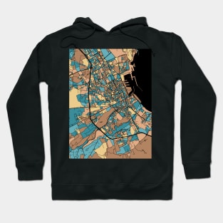 Palermo Map Pattern in Mid Century Pastel Hoodie